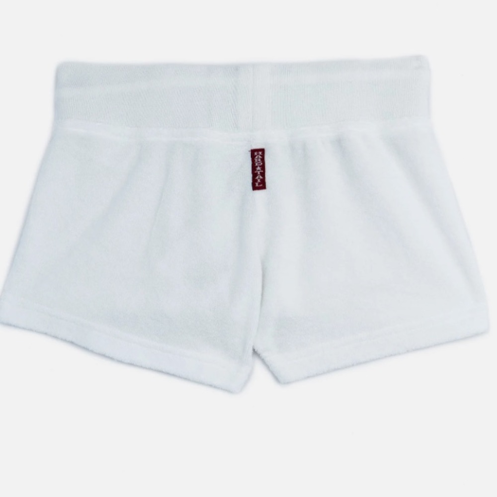 white hard tail shorts